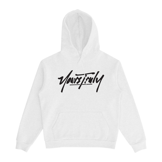 YOURS TRULY LOGO HOODIE -WHITE